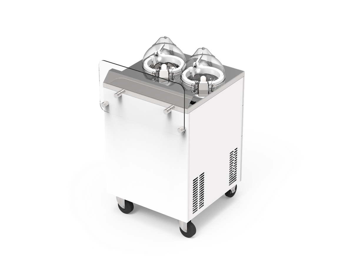 Commercial Gelato Ice Cream Maker, EC2 H, Two Pots - Top Churn