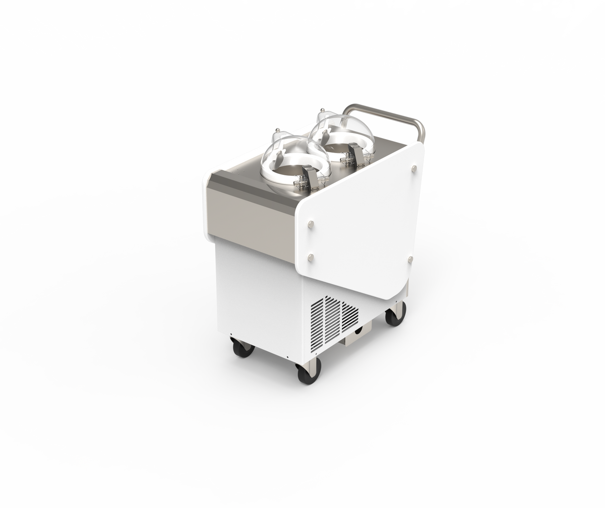 Commercial Gelato Ice Cream Maker, Battery Powered, PRO DC Cart - Top Churn
