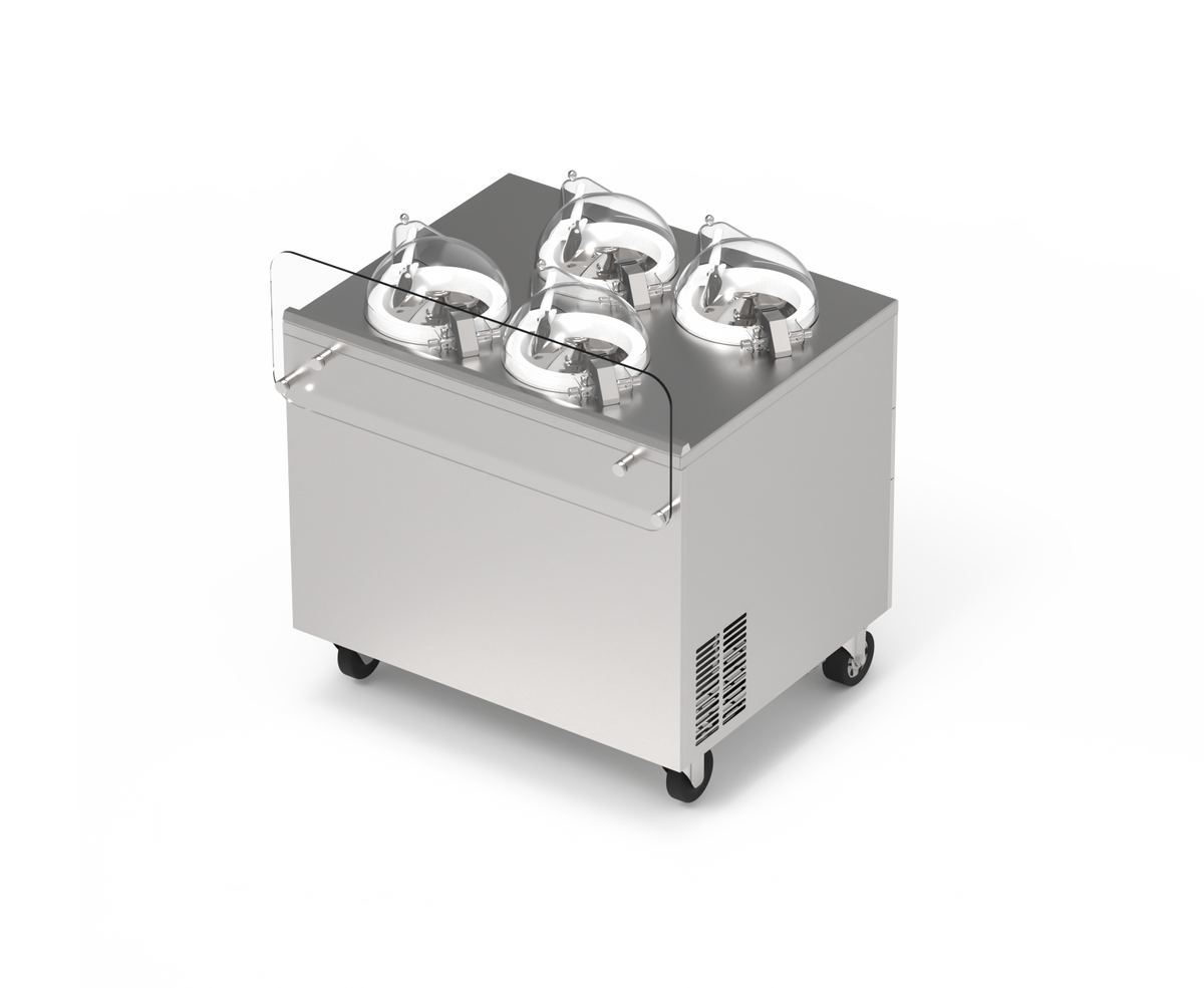 Commercial Gelato Ice Cream Maker, V4, Four Pots – Top Churn